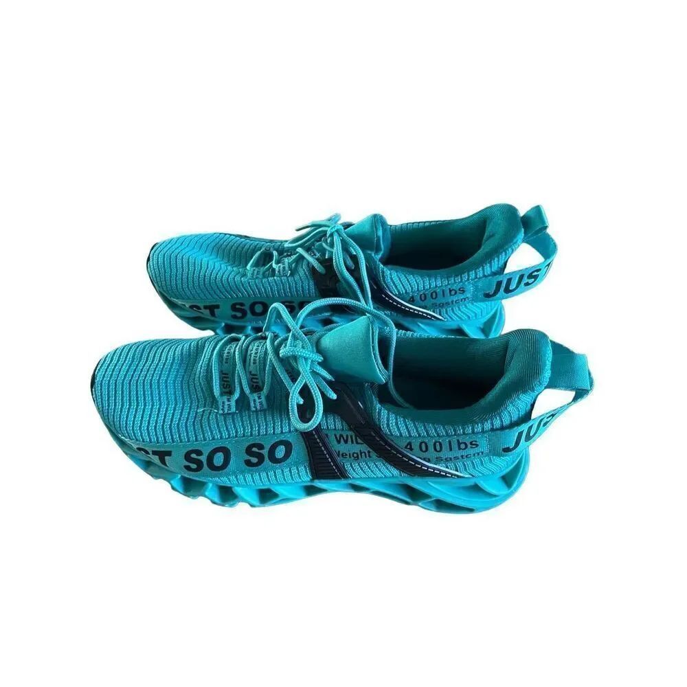 Just SOSO Men's Green Synthetic Lace Up Low Top Athletic Running Shoes US 9
